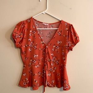 Orange Flower Shirt
